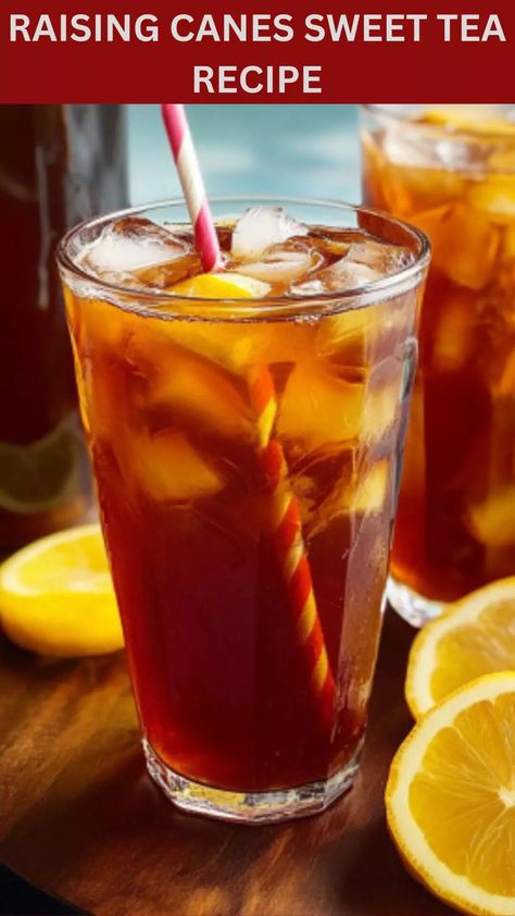 Raising Canes Sweet Tea Recipe – Delish Diner Canes Sweet Tea Recipe, Home Made Sweet Tea, Lipton Sweet Tea Recipe, Mcdonald's Sweet Tea Recipe, Southern Sweet Tea Recipe, Mcdonalds Sweet Tea, Sweet Tea Recipe, Sweet Tea Recipes, Southern Sweet Tea