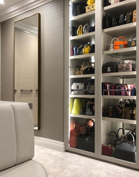 Closet Vanity, Bag Closet, Dream Closet Design, Closet Design Layout, Luxury Closets Design, Welcome To My House, Wardrobe Room, Closet Decor, Closet Room