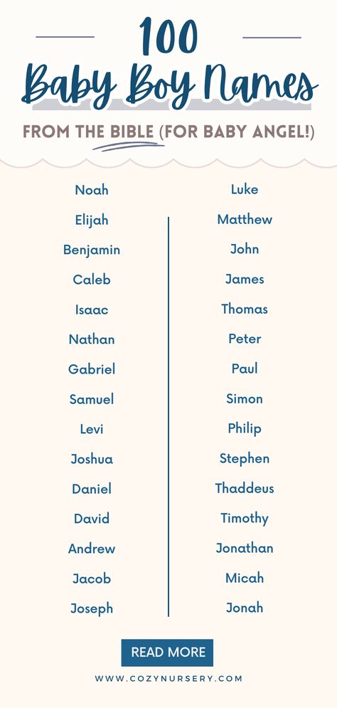 Discover our collection of 100 baby boy names from the Bible, chosen to reflect the miracle of your newborn. Dive into a treasure trove of names that are as unique as they are inspirational. Perfect for your little angel! #MiracleBabyNames #UniqueBoyNames Boy Bible Names, Bible Names For Boys, Boy Names From The Bible, Boy Biblical Names, Bible Boy Names, Boy Name List, Names From The Bible, Biblical Boy Names, Bible Baby Names