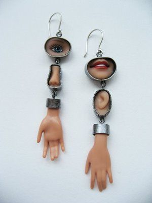 unique earrings for women Weird Earrings Aesthetic, Creepy Earrings, Lesbian Earrings, Barbie Jewelry, Barbie Art, Weird Jewelry, Funny Earrings, Diy Jewelry Earrings, Diy Jewelry Inspiration