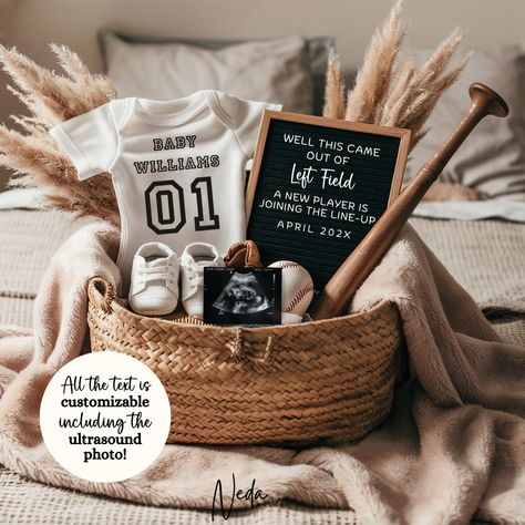 EDITABLE Baseball Pregnancy Announcement Digital, Baby announcement, Pregnancy Reveal, Customizable Announcement, Instant Download, 0138 Baseball Baby Announcement, Baseball Pregnancy Announcement, Nikki Baby, Digital Baby Announcement, Baby News, Newborn Mom, Announcement Pregnancy, Baby Announcement Photos