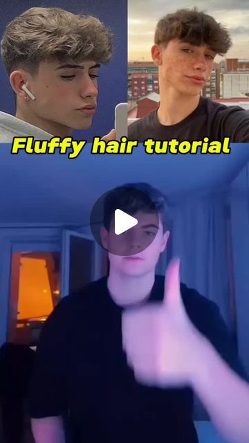 GLOW UP | LOOKSMAX | FASHION on Instagram: "Fluffy hair tutorial 
.
.
.
.
.
#boyshaircut #boyshairstyles #hairtutorial #hairstyles #fluffyhair #fluffyhairtutorial #curlyhair #hairstyles #tophairstyle #menhairstyle #fyb" Boy Fluffy Haircut, Fluffy Hair Haircut, How To Get Fluffy Hair Boys, Fluffy Boy Haircut, How To Make Your Hair Fluffy, Fluffy Hair Tutorial, Fluffy Hair Boy, Hair Boy, Top Hairstyles