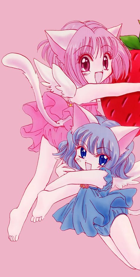 Mew Ichigo Wallpaper, Tokyo Mew Mew Wallpaper, Tokyo Mew Mew Manga, Ichigo Tokyo Mew Mew, Ichigo Momomiya, Tokyo Mew Mew Ichigo, Ichigo Manga, Meow Art, Kawaii Wallpapers