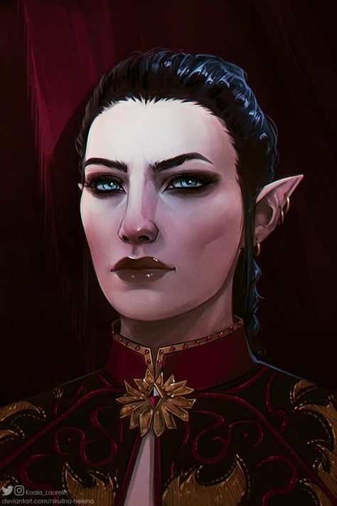 Elf Noblewoman, Male Elf Character Design, Female Elf Art, Elf Woman, Elven City, Dnd Elves, Male Elf, Elder Scrolls Art, Elf Characters