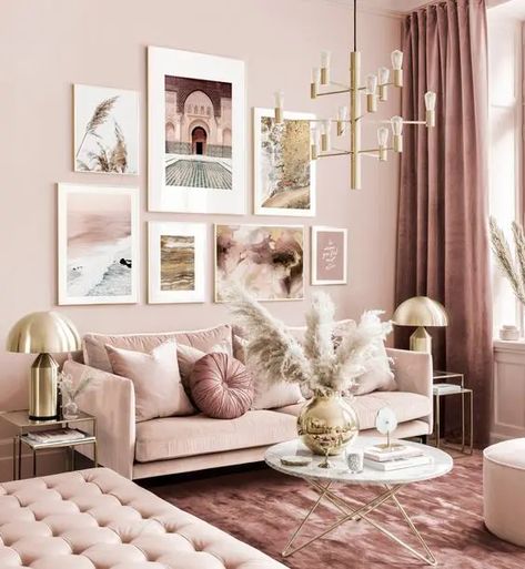 Pink and grey room