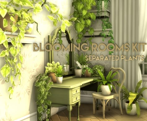 Blooming Rooms Kit Separated Plants | awingedllama on Patreon Sims 4 Witch Bedroom Cc, Sims 4 Room Sets, Sims 4 Attractiveness Mod, Sims 4 Table Lamp, Sims 4 Plants Cc, Sims4 Build, Sims Interior, Furniture Cc, San Myshuno