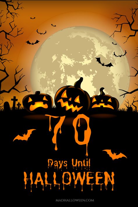 It's only 70 days until Halloween and Mad Halloween could not be more excited! Check out the Halloween Countdown Clock on the home page of our website! It's spooktacular!!! #Halloween 3d Gradient, Gothic Characters, Halloween Fireplace, Great Pumpkin Charlie Brown, Halloween Fruit, Days Until Halloween, Countdown Clock, Great Halloween Costumes, Halloween Stories