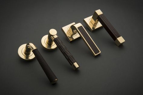 Luxury, design led door handles, hand made in England from the finest leather, brass and other materials. Door Handles Design, Luxury Door Handles, Door Lock Design, Leather Door Handles, Modern Luxury Door Handles, Handles, Door Handle, Handle Lock Design, Main Door Lock And Handle