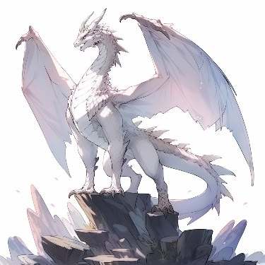 Whyats Dragon Traits - Location: Polar regions of Drakonia, both North and South. - Population: 20% of Drakonia's dragons (10% North, 10% South). - Size: Young Adult: 27m Adult: 30m Elder: 33m - Lifespan: 1,000 years; ages 10x slower than humans. - Growth: Reaches adulthood by 100 years, growing up to 20% from its initial adult size. - Noteworthy: The Whyats are the second largest dragons in Drakonia. Legendary Dragons, Mythical Creatures Fantasy, Mythical Dragons, Dragon Images, Fantasy Beasts, Creature Drawings, Dragon Pictures, White Dragon, Fantasy Monster