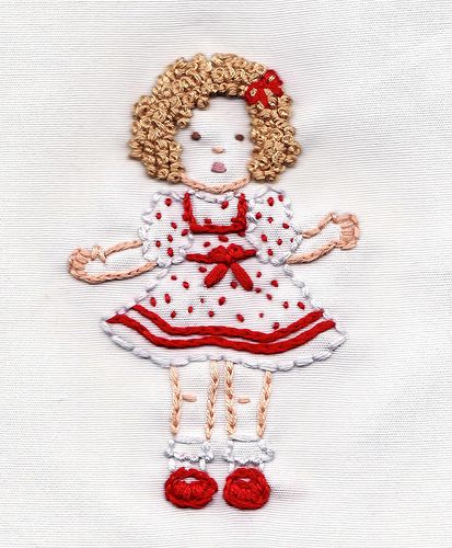 feelingstitchy: Best Achievement in French knots stitched by Kitschy Galore Doll Embroidery, Redwork Embroidery, French Knots, 자수 디자인, Shirley Temple, Embroidery Inspiration, Ribbon Embroidery, Embroidery Techniques, Hand Embroidery Designs