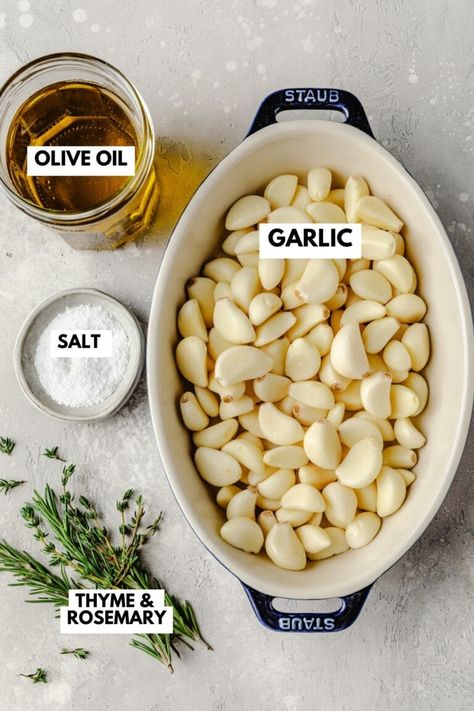 How to Make Garlic Confit Recipe (Garlic-Infused Oil) | Healthy Little Peach Garlic Oil Recipe, Healthy Little Peach, Confit Recipes, Creamy Garlic Pasta, Garlic Confit, Garlic Herb Butter, Garlic Pasta, Garlic Oil, Infused Oils