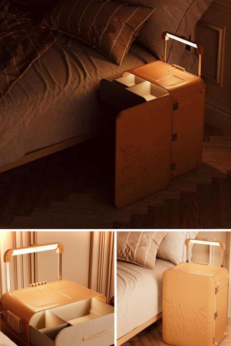 Tiny Hotel Room, Closet Suitcase, Airplane Comfort, Living Out Of A Suitcase, Suitcase Design, Suitcase Storage, Portable Desk, Suitcase Handle, Architecture Design Drawing