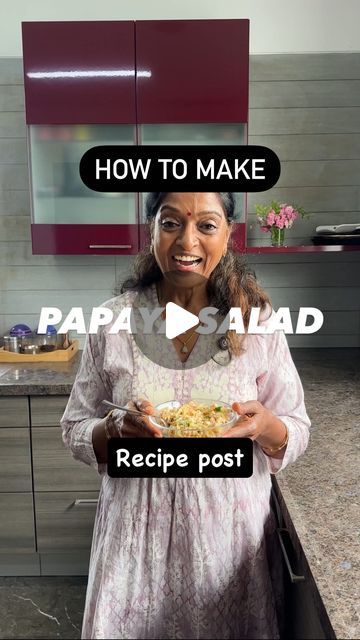 Aruna Mucherla on Instagram: "Wondering what to do with raw papaya? 
Try this easy papaya salad recipe. 
It is packed with flavours, perfect for a quick and healthy snack. 
Give it a try and let me know, come on ya! 

Head to my YouTube channel for the full recipe! 

Recipe- 

Ingredients:
- 1 cup grated papaya (or chopped)
- 1 cup grated raw mango
- 1 tbsp peanuts
- 1 tsp honey
- Salt, to taste
- ¼ onion, thinly sliced (optional)
- ½ tsp green chilli, finely chopped (optional)
- 1 tsp fresh coriander, chopped (for garnish)

Method :

1. In a large mixing bowl, combine the grated papaya and grated mango.
2. Add peanuts, honey, and salt to the mixture. Toss everything until well combined.
3. If using, add the sliced onion and chopped green chilli for extra flavour.
4. Garnish with freshly c Raw Mango Salad Recipe, Papaya Salad Recipe, Sliced Onion, Raw Mango, Papaya Salad, Mango Salad, Green Chilli, Recipe Ingredients, Salad Recipe