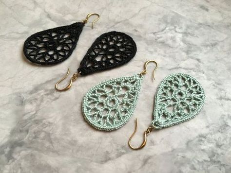 Inspiration. Crochet Earrings. Teardrop Crochet Earrings Pattern, Boho Crochet Earrings Pattern, Crochet Teardrop Pattern, Teardrop Crochet Pattern, Crocheted Earrings Free Patterns, Crocheted Earrings Pattern Free, Crochet Earrings Pattern Free Tutorials, Crochet Earrings Free Pattern Easy, Crochet Earrings Free Pattern