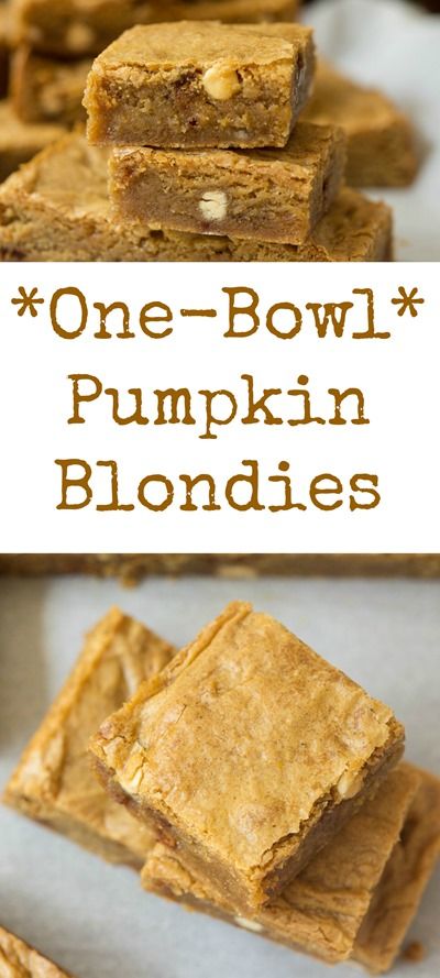 Fall Cookbook, Pumpkin Blondies, Pumpkin Recipes Dinner, Pumpkin Recipes Healthy, Savory Pumpkin Recipes, Pumpkin Recipes Easy, Dessert Simple, Pumpkin Recipes Dessert, Pumpkin Treat