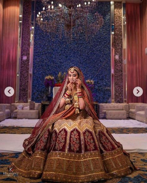 Marwadi Lehenga, Marwadi Bride, Indian Wedding Outfit Bride, Marwar Couture, Golden Bridal Lehenga, Best Indian Wedding Dresses, Red Bridal Dress, Latest Bridal Lehenga, Indian Bridal Photos