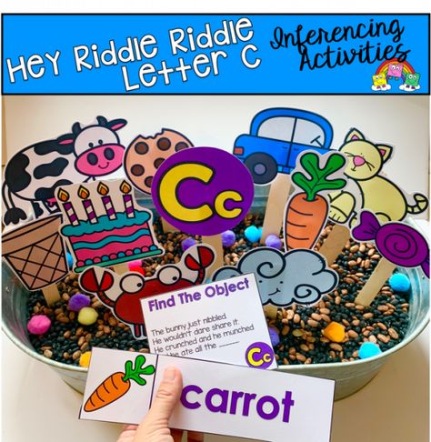 Hey Riddle Riddle Letter C Activities For The Sensory Bin - $3.50 : File Folder Heaven - Printable, Hands-On Fun with File Folder Games Popcorn Words Activities, C Activities, Letter I Activities, Letter H Activities, Letter G Activities, Cookie Sheet Activities, Letter E Activities, Letter C Activities, Letter B Activities