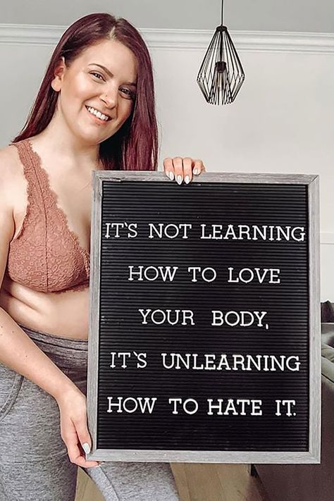 Body-Positive Letter-Board Quotes From Celina Rosso Body Positivity Photography, Today's Inspiration, Body Positive Photography, Body Positive Quotes, Love Your Body, Board Quotes, Body Acceptance, Normal Body, Popsugar Fitness