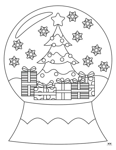 While you can't shake these ones, these snow globe coloring pages and templates will still provide plenty of fun for your little ones! 100% FREE! Christmas Snow Globe Coloring Pages, Christmas Globe Drawing, Snow Globe Coloring Page, Snowglobe Template, Watercolor Christmas Cards Diy, Snow Globe Crafts, Printable Christmas Coloring Pages, Flag Coloring Pages, Woodpeckers