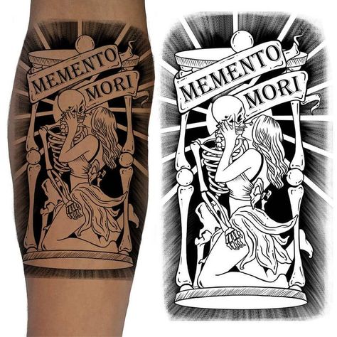 Memento Mori Tattoo Sleeve, Memento Mori Tattoo Men Arm, Mori Tattoo Design, Memento Mori Tattoo, Engraving Tattoo, Egypt Tattoo, Alien Aesthetic, Quality Tattoo, Tattoo Videos