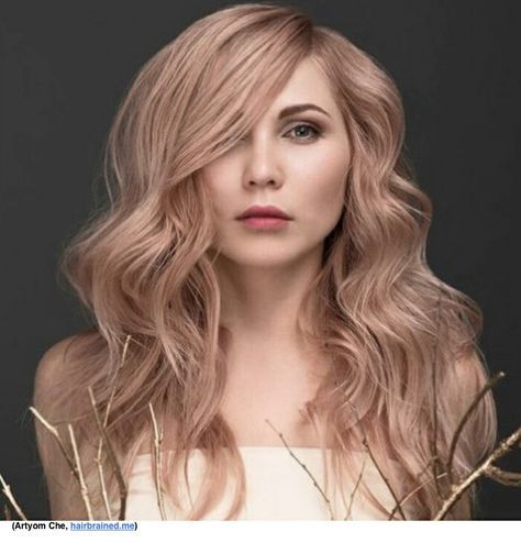 Rose Copper Tmavý Blond, Pale Skin Hair Color, Rose Blonde, Hair Rainbow, Hair Colorful, Gold Hair Colors, Hair Color Rose Gold, Strawberry Hair, Makeup Tip