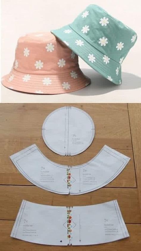 Pola Topi, Cork Ideas, Sewing Hats, Baby Clothes Patterns Sewing, Sewing Easy Diy, Hat Patterns To Sew, Sewing Tutorials Clothes, Sewing Crafts Tutorials, Sew Ins