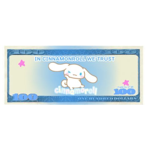 Cinnamoroll Money Printable, Cinnamoroll Envelope Printable, Cinnamoroll Money, Cinnamoroll Memo Pad, Cinamoroll Notepad, Cinnamonroll Sanrio Stationary, 100 Dollar Bill, 100 Dollar, Dollar Bill