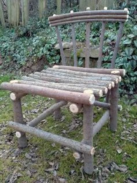 Stick Wood Ideas, Branch Furniture, Willow Furniture, Twig Furniture, Sticks Furniture, Woodworking Furniture Plans, Log Furniture, Diy Holz, Wood Creations