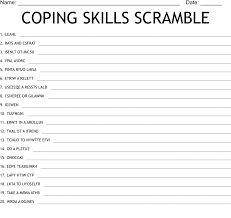 Emotion Regulation Activities For Adults, Interpersonal Skills Activities, Coping Skills Bingo, Charades For Adults, Coping Skills List, Adelphi University, Coping Skills Worksheets, Mental Health Worker, Coping Skills Activities