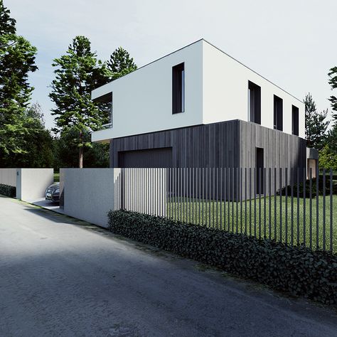 m-house | Tamizo architects group | Media - Photos and Videos - 10 | Archello Tamizo Architects, Modern Fence Design, Modern Fence, Minimalist Architecture, Fence Design, Modern Exterior, Gate Design, Architectural Inspiration, Facade House