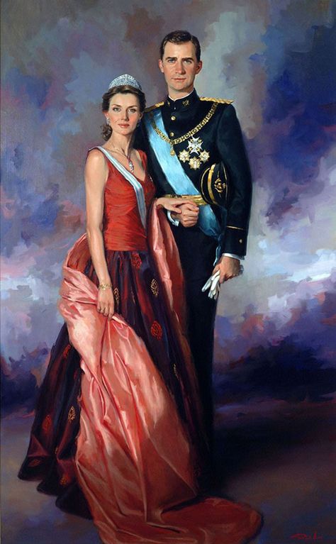 Hablamos con Ricardo Sanz, el pintor que retrató por primera vez a los Reyes Royal Portraits Painting, Düşes Kate, Spanish Royalty, Princess Letizia, Painting Words, Beautiful Oil Paintings, Spanish Painters, Spanish Royal Family, Spanish Artists