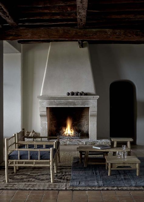 Design Hotels' Latest: A Rustic, Chic Community Retreat in Ibiza Stucco Fireplace, Rustic Retreat, Hotel Project, New Farm, Holiday House, Diy Pergola, Design Hotel, Old Farmhouse, Dream Holiday