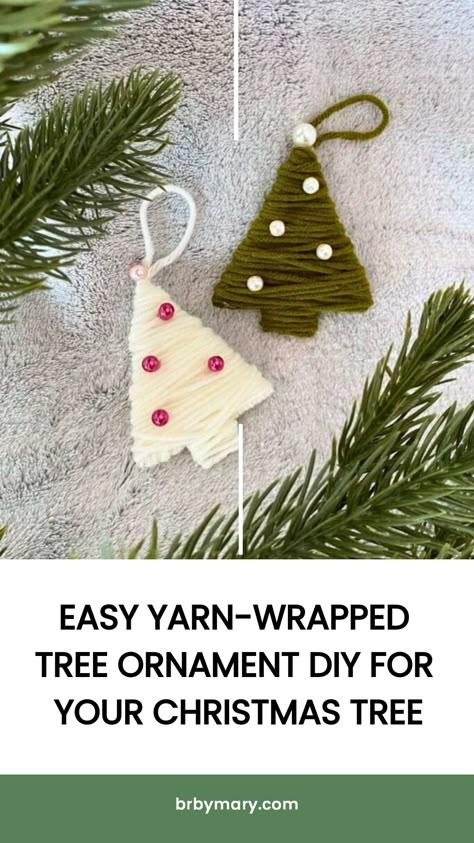 I’m excited to share with you a fun and simple DIY project that will add a personal touch to your holiday decorations: yarn-wrapped Christmas tree ornaments. I love making these because they’re incredibly easy to make and quick too! check out these Easy Yarn-Wrapped Tree Ornament DIY for your Christmas tree decor. Christmas Tree Yarn Ornaments, Cardboard Yarn Christmas Tree, Easy Diy Yarn Ornaments, Cranberry String Christmas Tree, Yarn Christmas Ornaments Diy Crafts, Yarn Ornaments Diy, Yarn Christmas Tree Diy, Diy Yarn Christmas Tree, Yarn Wrapped Christmas Tree