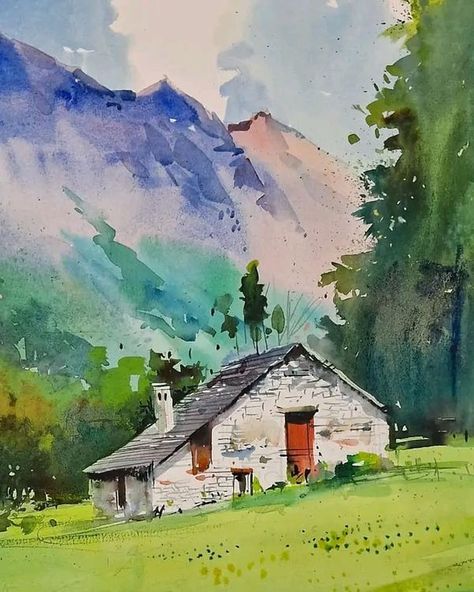 I am failure Milind Mulick, Canvas Art Painting Abstract, Loose Watercolor Paintings, Watercolor Scenery, Forest Drawing, Watercolor Art Landscape, Watercolor Blog, Japanese Art Prints, Painting Snow