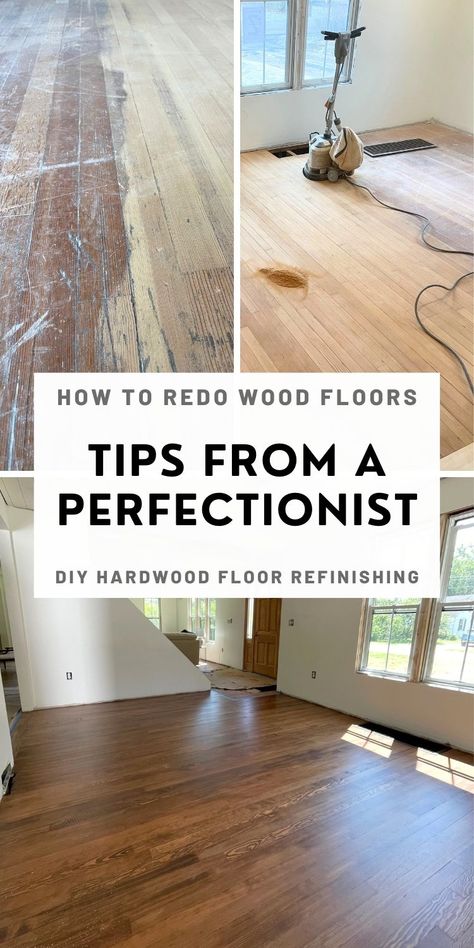 Considering restoring old wood floors? If you want to learn how to redo hardwood floors DIY, THIS is for you. Everything about redoing wood floors is here- save TIME + MONEY with this ultimate redo wood floors DIY + wood floor finishes guide. DIY hardwood floor refinishing is worth it! See my oak floor refinishing before and after here + decide for yourself! Save this + learn how to redo wood floors. Show off your refinished original hardwood floors + Old Home Remodel in time for Christmas! How To Redo Hardwood Floors Diy, Redo Wood Floors Diy, Redo Hardwood Floors, Oak Floor Refinishing, Farmhouse Hardwood Floor, Hardwood Floors Diy, Diy Hardwood Floor, Diy Hardwood Floor Refinishing, Staining Wood Floors