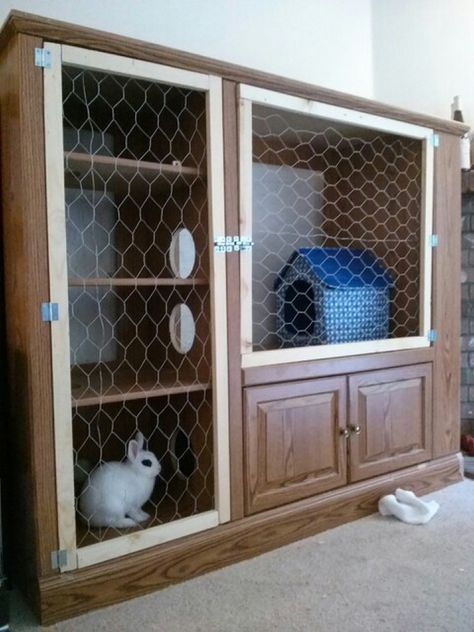 Rabbit Hutch Ideas from Old Furniture Diy Bunny Hutch, Rabbit Hutch Plans, Diy Rabbit Cage, Diy Rabbit Hutch, Cage Hamster, Guinea Pig Hutch, Rabbit Habitat, Bunny Hutch, Raising Rabbits