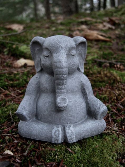 Buddha Elephant, Elephant Home Decor, Elephant Pictures, Concrete Statues, Buddha Wall Art, Small Elephant, Buddha Figurine, Lucky Elephant, Elephant Tattoo