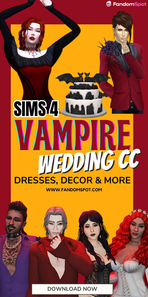 This huge list offers tons of vampire-themed decorations, outfits, and loads of fun accessories for your marriage-eyed vampiric Sims. Sims 4 Vampire Outfit, Sims 4 Vampire Hunter Cc, Vampire Clothes Cc Sims 4, Sims 4 Vampires Cc, Vampire Mods Sims 4, Sims 4 Vampire Cc Furniture, Sims 4 Blood Cc, The Sims 4 Vampire Cc, Ts4 Vampire Cc