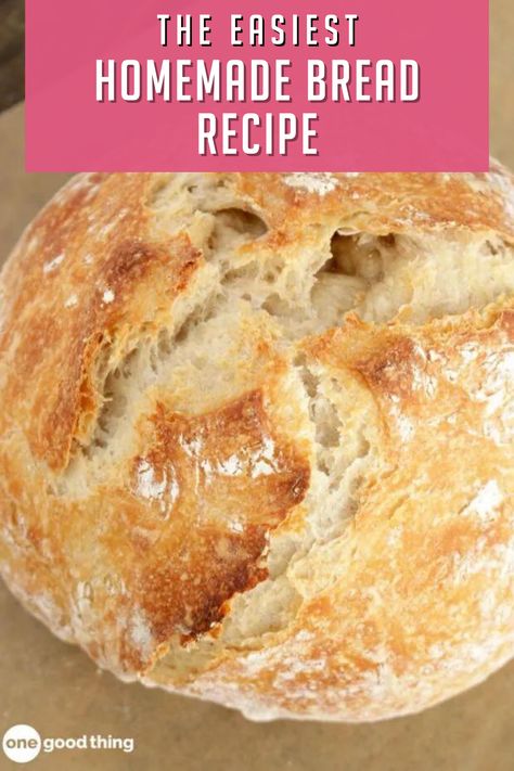 This is the easiest homemade bread you'll ever make! This recipe turns out perfect every time! And the results couldn't be more delicious. Everyday Bread Recipe, Easiest Homemade Bread, Overnight Bread, Homemade Bread Recipe, Cleaning Oven Racks, Homemade Baked Bread, Bread At Home, Homemade Bread Recipes Easy, Homemade Bread Easy