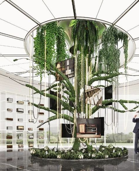 Innovative Interior Design, Plants Exhibition, Tree Exhibition, Plant Exhibition, Agriculture Museum, Museum Exhibition Design, Event Display, Architecture Design Drawing, Lobby Interior