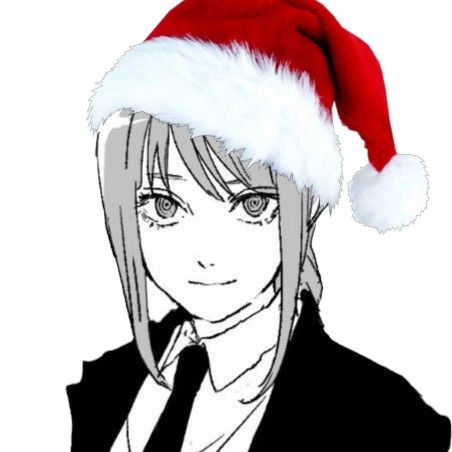 Chainsaw man denji power makima aki Christmas hat xmas hat meme anime manga animanga icon pfp aesthetic weeb otaku Christmas Manga Pfp, Makima Christmas, Pfp Chainsawman, Christmas Icons Anime, Makima Manga Icon, Chainsaw Man Christmas, Funny Christmas Pfp, Makima Pfp, Manga Christmas