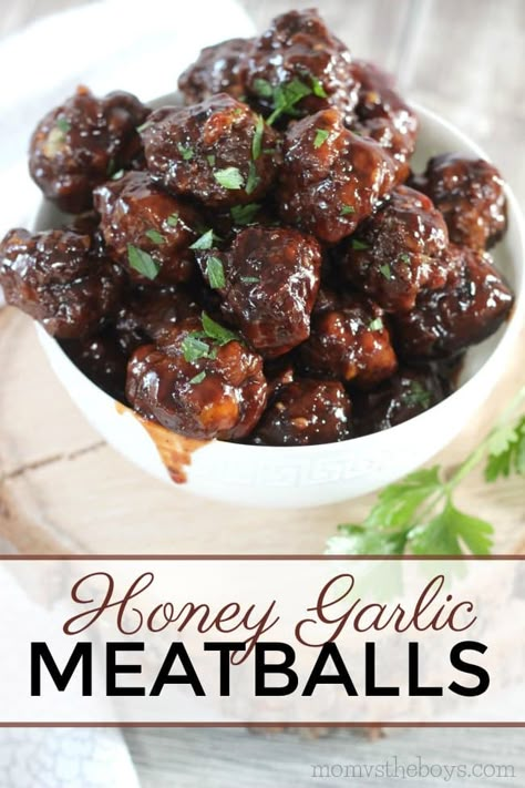 Homemade Honey Garlic Sauce, Honey Garlic Meatballs, Garlic Meatballs, Meatball Recipes Easy, Honey Garlic Sauce, Honey Garlic, Garlic Sauce, Meatball Recipes, Beef Dishes