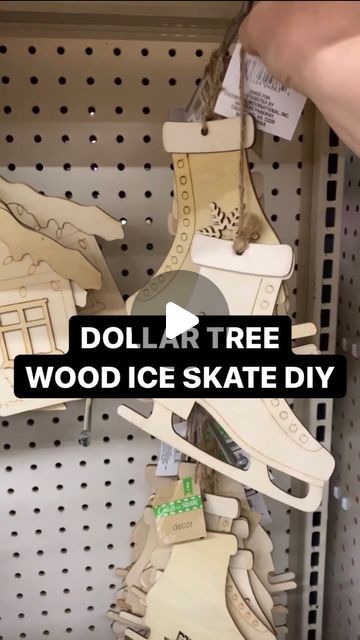 8,300 likes, 42 comments - alifeincrafting on December 11, 2021: "Dollar Tree wood decor pieces are perfect blank canvases for crafting. With some paint, sequins, glitter and a feather boa, these ice ska...". Ice Skate Craft, Dollar Tree Christmas, Ice Skates, Decor Pieces, December 11, Dollar Tree Crafts, Dollar Tree Diy, Blank Canvas, Wood Decor