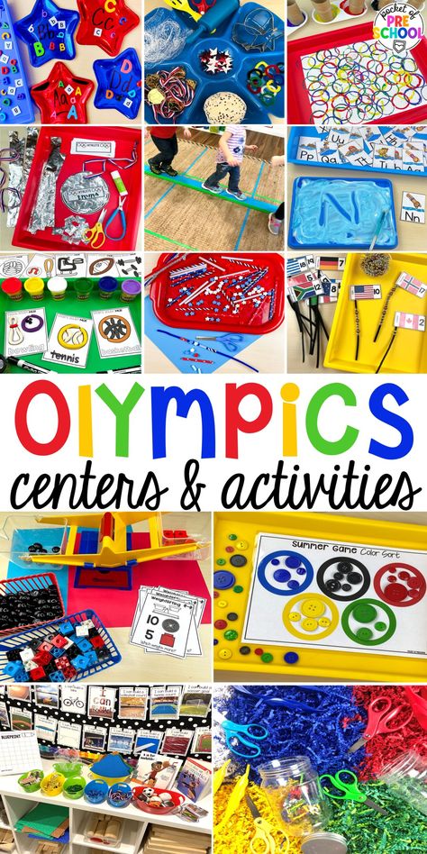 Olympics Activities for Preschool, Pre-k, and Kindergarten 53 Olympics Ideas For Preschool, Olympic Week Activities For Kids, Olympic Games Activities For Preschool, Toddler Olympic Games, Olympic Water Games For Kids, Preschool Summer Olympics Activities, Olympics Homeschool Unit, Olympics For Preschoolers, Olympics Kindergarten Activities