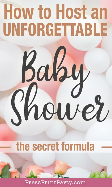 Baby Shower Party Planning, Baby Shower Checklist, Baby Shower Host, Party Checklist, Baby Shower Party Ideas, Shower Party Ideas, Simple Baby Shower, Shower Bebe, Baby Shower Activities