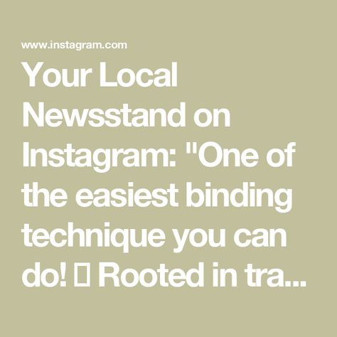 Your Local Newsstand on Instagram: "One of the easiest binding technique you can do! ⬇️

Rooted in traditional Japanese bookbinding, the 4-Hole Japanese stab binding technique involves sewing pages together along the spine with decorative stitches. This method dates back centuries and was originally used to bind loose-leaf documents in a way that’s both functional and beautiful. What’s great about this technique is how accessible it is—one of the simplest stitches for beginners to learn, yet it creates such a stunning result.

I love using this binding method in my zines because it adds that extra handmade, artistic touch that makes each piece feel unique. Plus, the process of stitching each book together is incredibly satisfying.

Maybe you’ve tried this method in your own work? It could Japanese Stab Binding Patterns Bookbinding Tutorial, Japanese Stab Binding, Loose Leaf, You Can Do, Japanese Traditional, Canning, Feelings