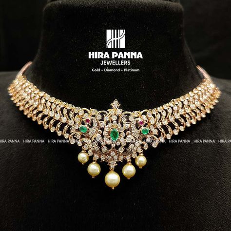 Close Open Setting Diamond Necklace, Closed Open Setting Diamond Necklace, Open Close Setting Diamond Necklace, Open Close Setting Diamond Jewellery, Open Setting Diamond Necklace, Close Setting Diamond Jewellery, Close Setting Diamond Necklace, Diamond Necklace Set Indian, Hindu Jewelry