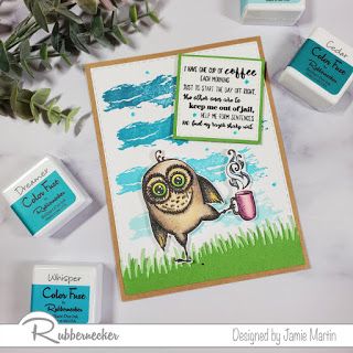 Stacked Tea Cups, Rubbernecker Stamps, Coffee Stamps, Crazy Birds, Owl Coffee, Summer Coffee, Card Making Ideas, Owl Card, Fun Cards