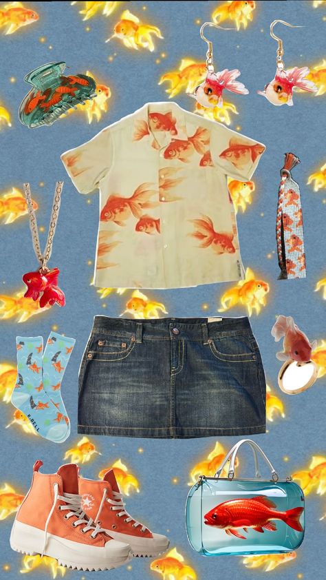 Goldfish Themed Outfit Silly Outfits, Themed Outfits, Goldfish, How To Style, Bahamas, Outfit Inspo, Pins, Clothes