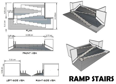 Public Stairs Architecture, Ramp And Stairs Architecture, Public Stairs, Stair Ramp, Curved Steps, Ramps Architecture, Ramp Stairs, Stair Plan, Landscape Stairs